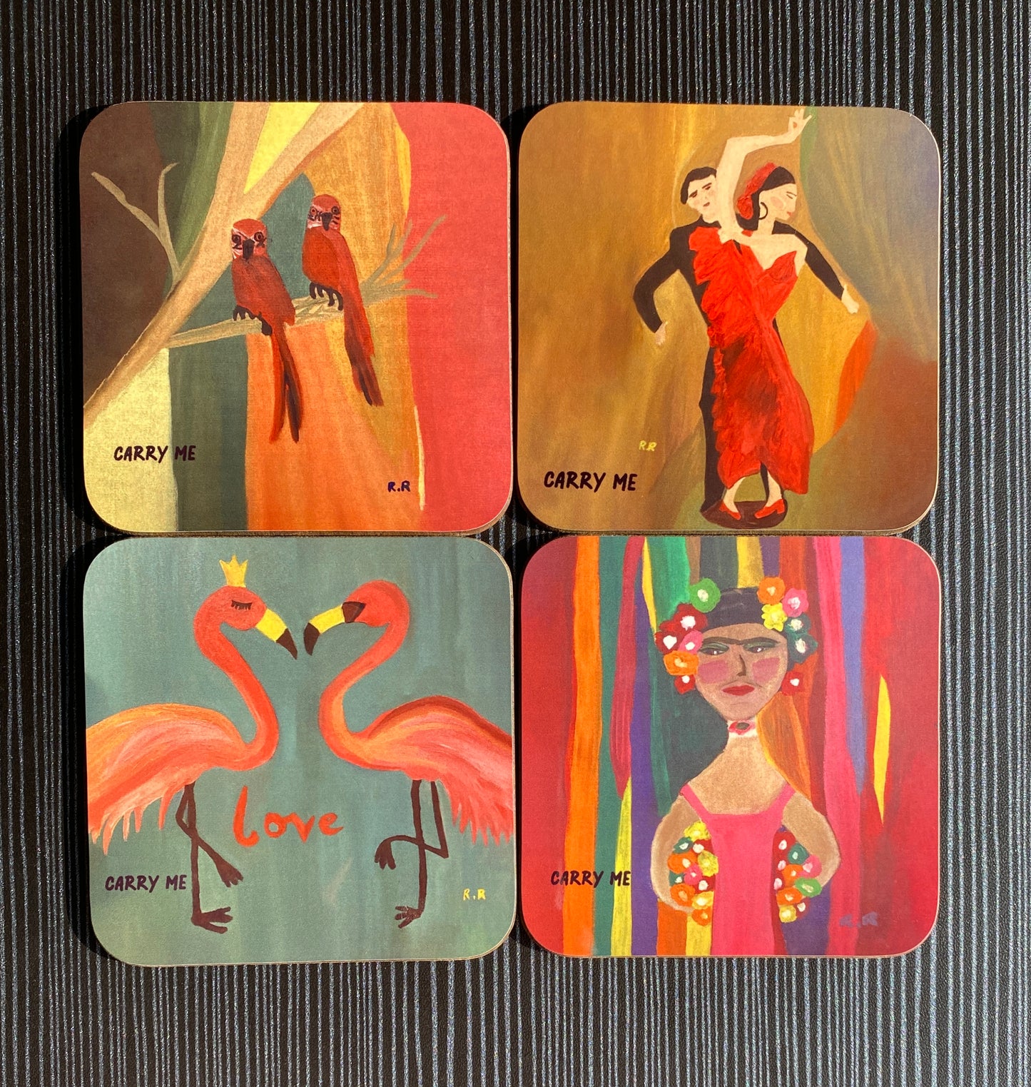Coasters Frida Love Set Of 4