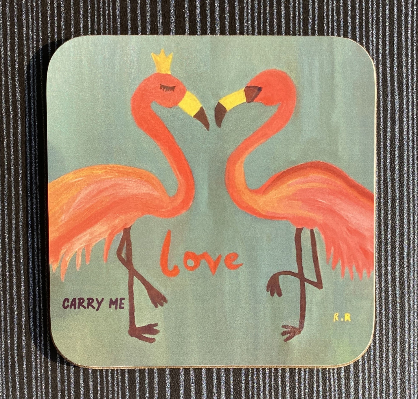 Coaster Birds Love Flamingos