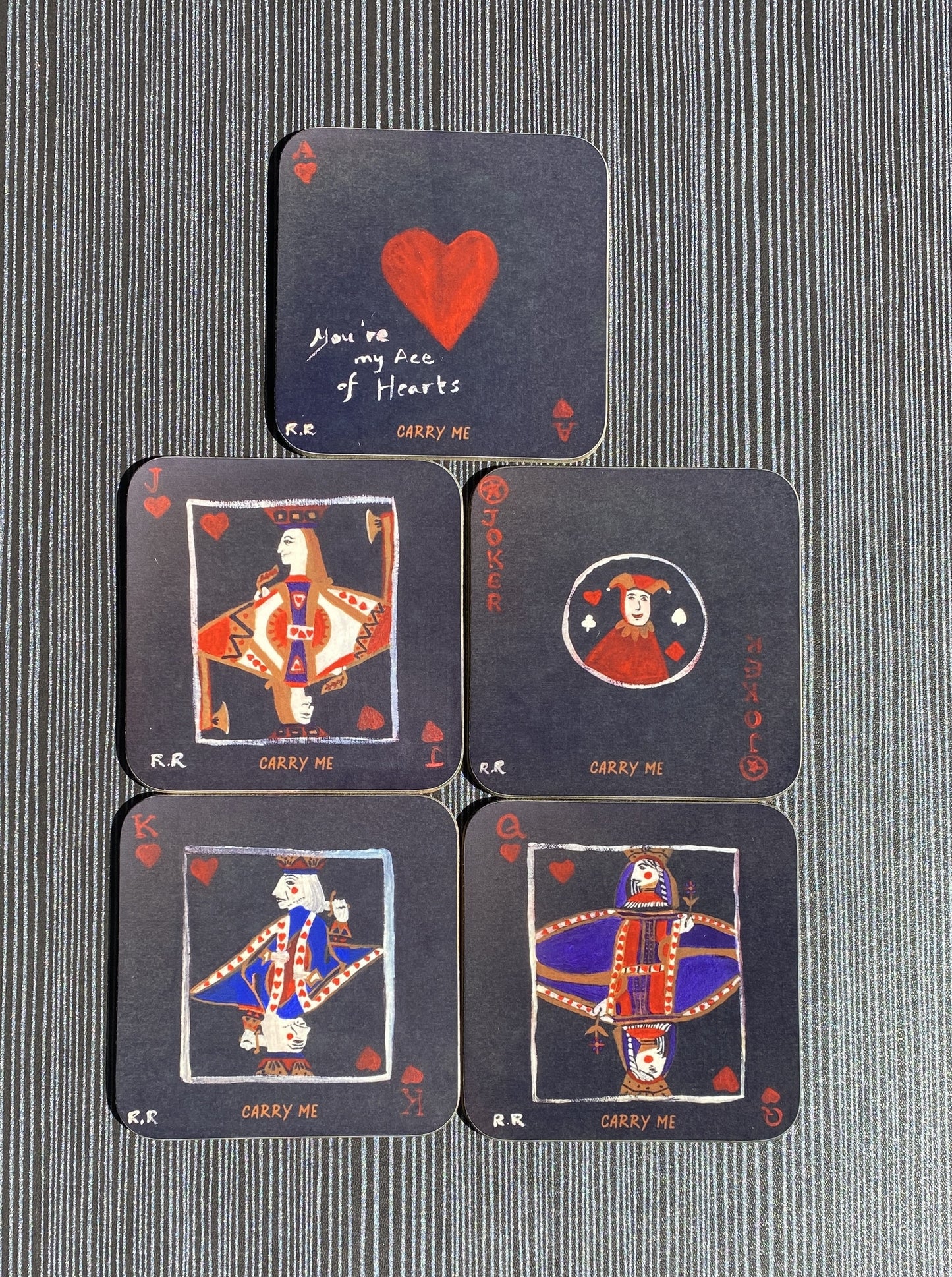 Coasters Playing Cards Set of 5