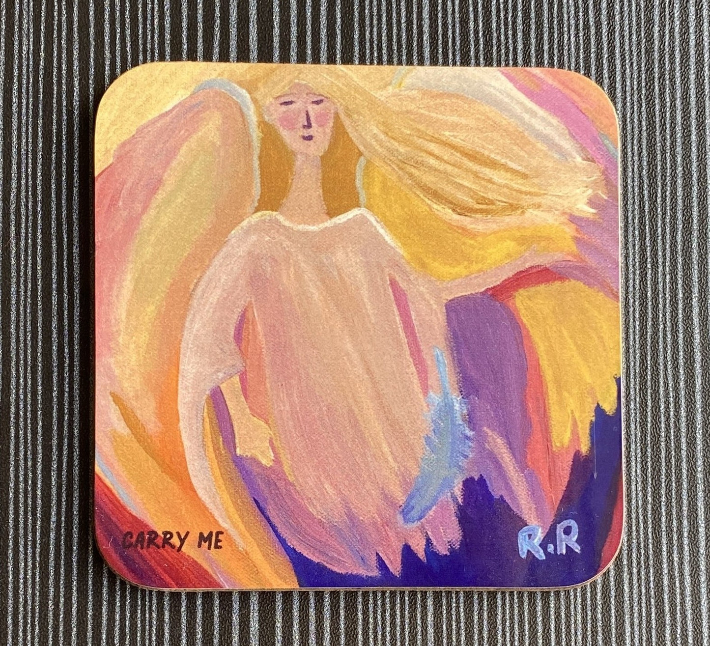Coaster Angel Blue Feather
