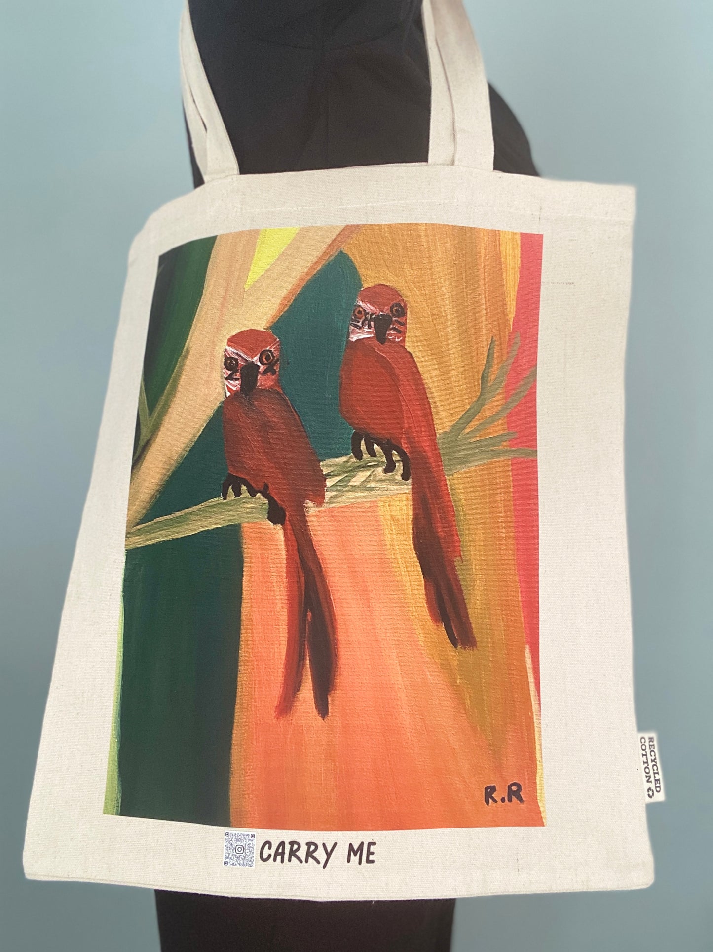 Tote Bag Birds Love Parrots
