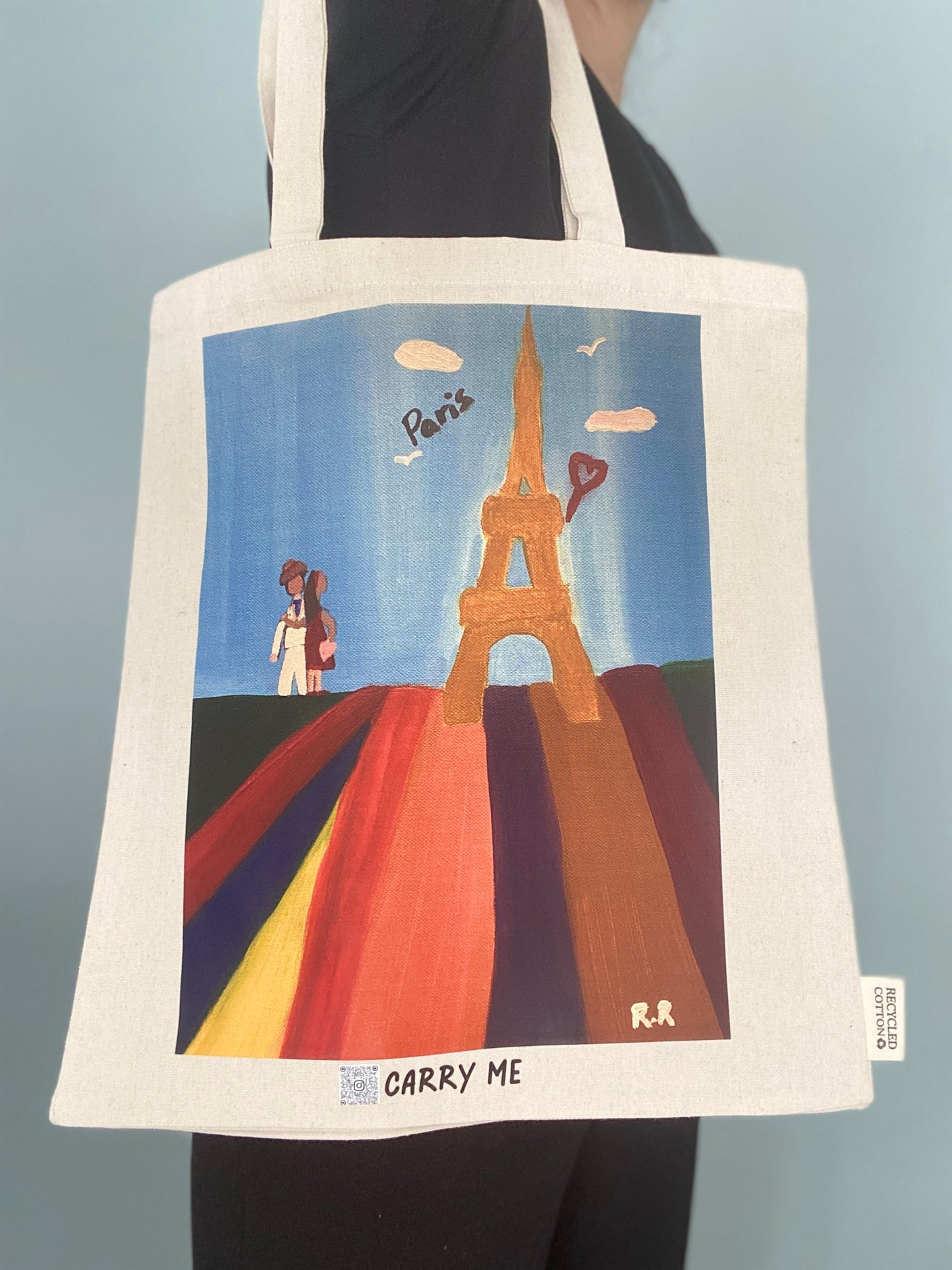 Tote Bag Landmark Paris in the clouds