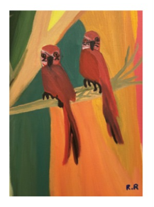 Z Artwork Love Parrots